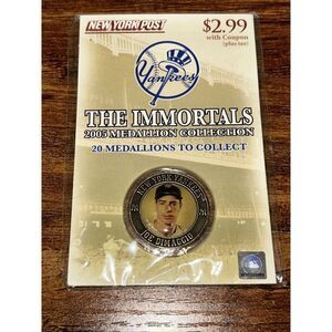 2005 NY POST JOE DIMAGGIO NEW YORK YANKEES MEDALLION COIN THE IMMORTALS